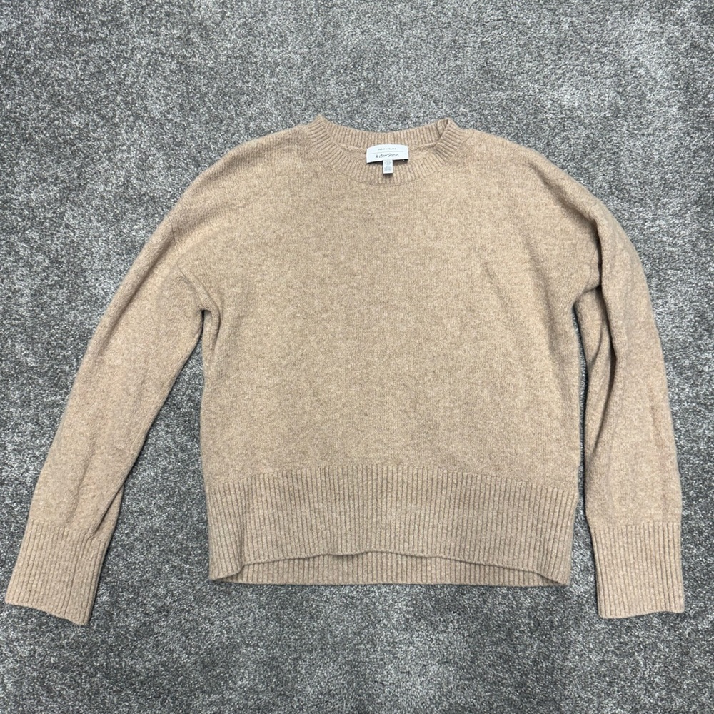 & Other Stories Relaxed Fit Knitted Sweater in Mole - Size S
